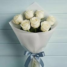 Букет 7 Белых роз Эдлесс Лав #REPLACE_PRED# Ленинградской