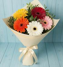 Букет цветов из:  Герберы #REPLACE_PRED# Ленинградской