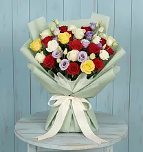 Букет цветов из:  Розы в Ленинградской