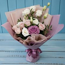 Букет цветов из:  Розы и Лизиантусы #REPLACE_PRED# Ленинградской