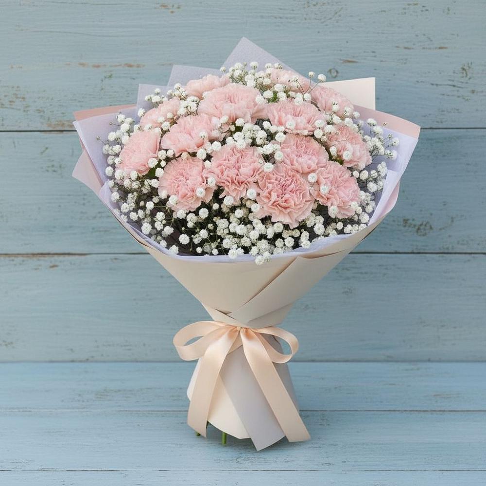 Букет цветов из: Гвоздики в Ленинградской