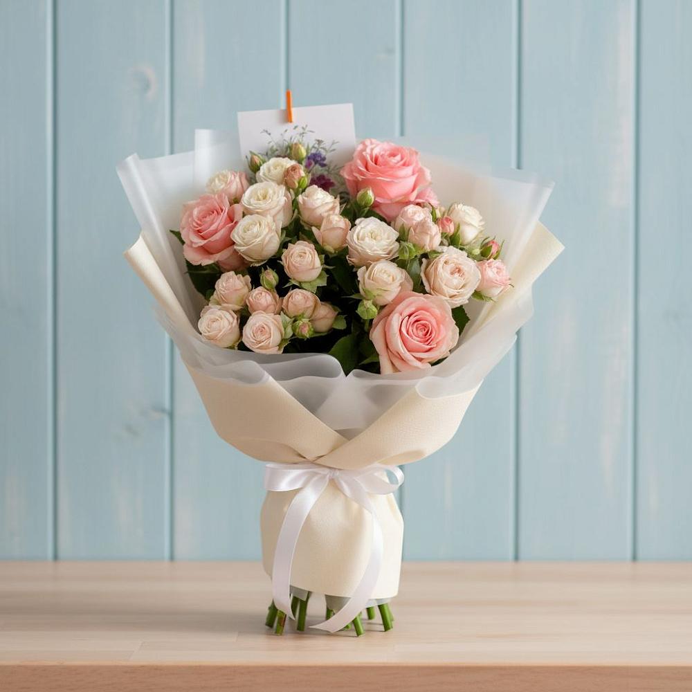 Букет цветов из: Розы в Ленинградской