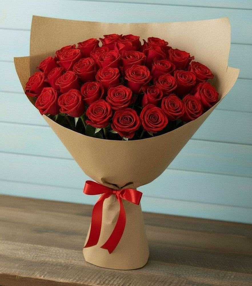 Букет Красные розы Милано в Ленинградской