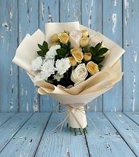 Букет цветов из:  Розы и Хризантемы в Ленинградской
