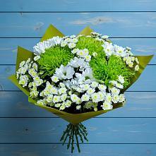 Букет цветов из:  Хризантемы #REPLACE_PRED# Ленинградской