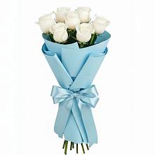 Букет 7 белых роз Проуд #REPLACE_PRED# Ленинградской