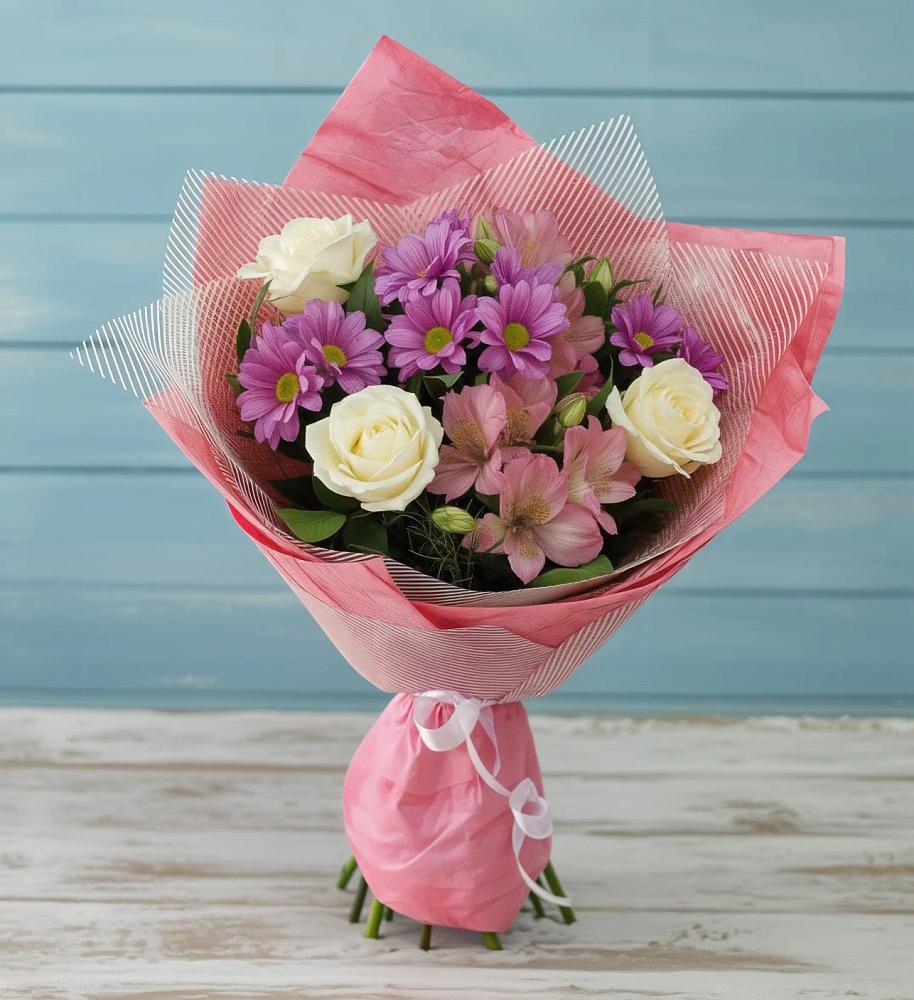 Букет цветов из: Герберы в Ленинградской