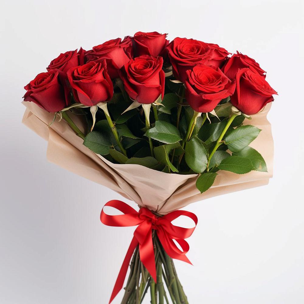 Букет 11 Красных роз Эдлесс Лав в Ленинградской